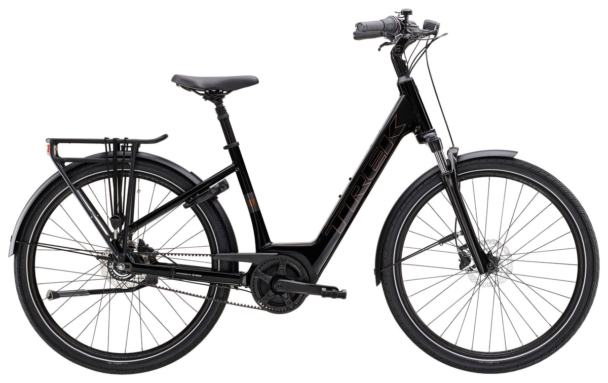Trek District+ 2 Belt Lowstep – sähkökaupunkipyörä, 50 Nm, 400 Wh