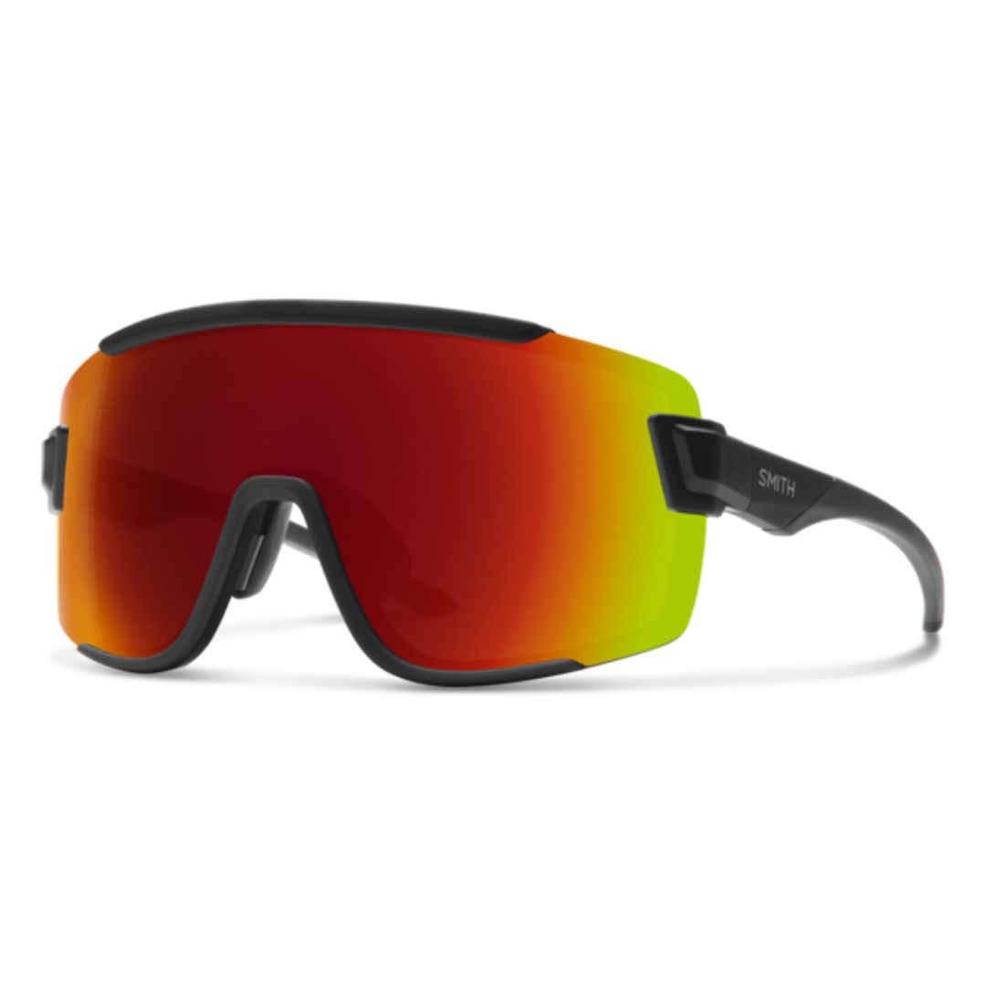 Smith Ajolasit Wildcat matte black / chromapop red mirror w/clear lens