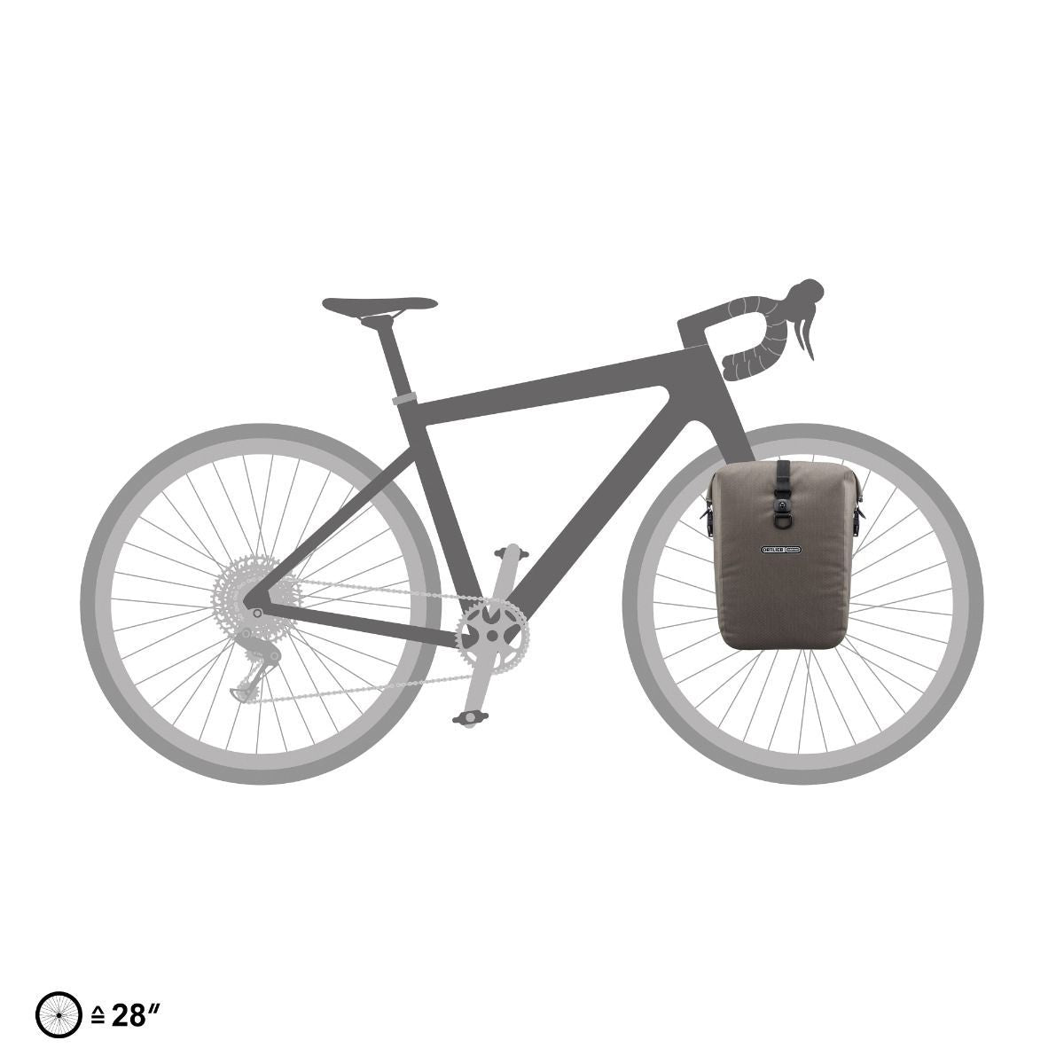 Ortlieb sivulaukut Gravel-Pack pari Ruskea