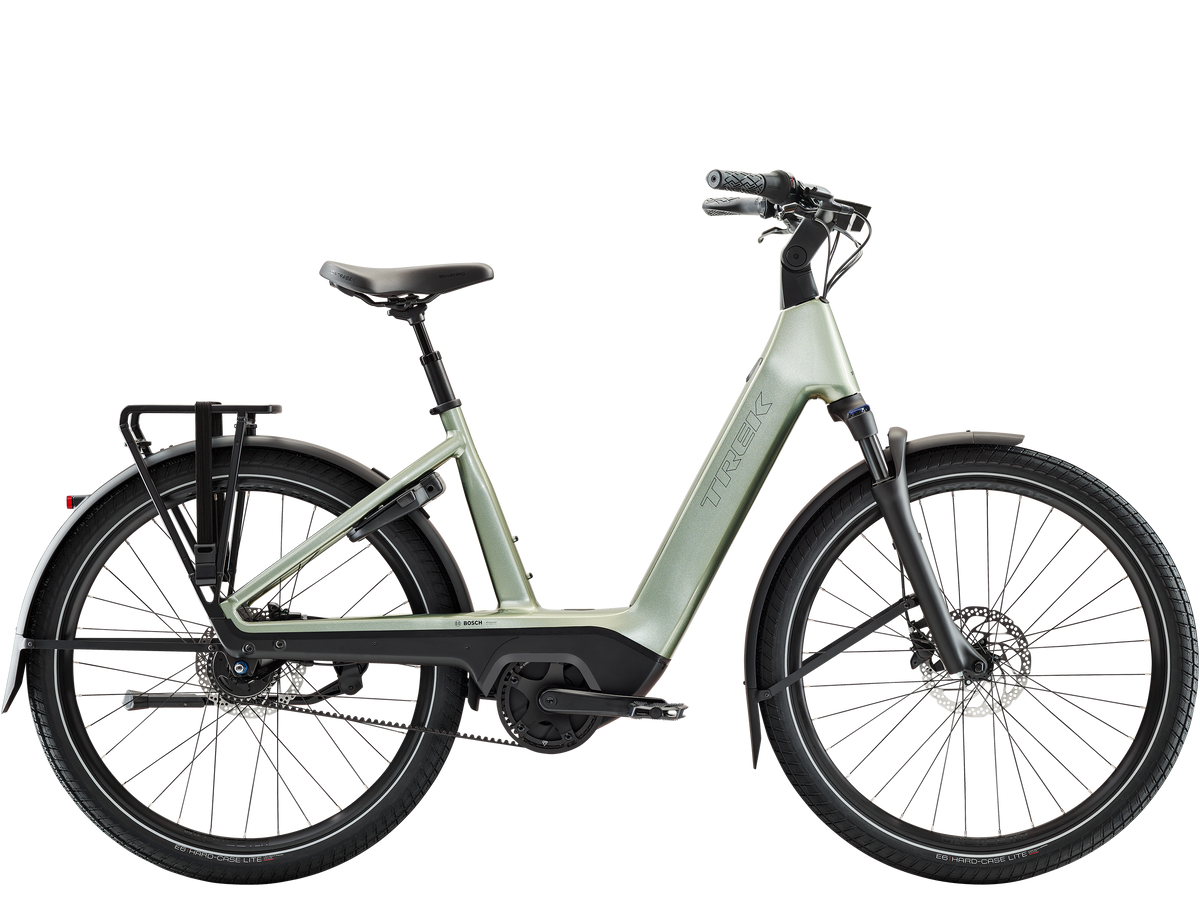 Trek Charter+ 4 Nexus 5 Belt 540Wh Lowstep – sähkökaupunkipyörä, 75 Nm, 540 Wh